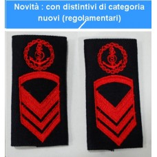 Tubolari (paio)  ricamati  con categorie di specialità aggiornate secondo nuove disposizioni (disponibili da SCP 3^cl, SCP 2^cl, SCP 1^cl e  SCP 1^cl scelto della Marina Militare Italiana)